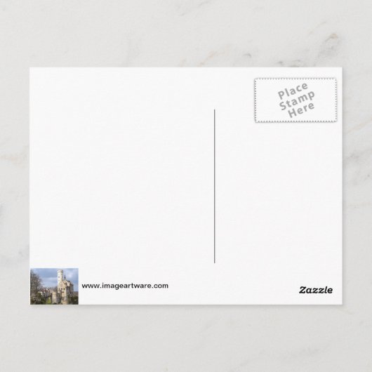Kasteel Lichtenstein Duitsland Briefkaart (Achterkant)