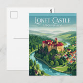 Kasteel Loket Tsjechië Briefkaart (Voorkant / Achterkant)