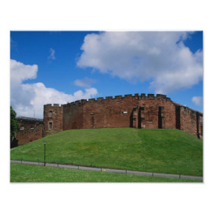 Kasteel met halvemaan toren, Chester, Foto Afdruk