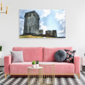 Kasteel Montalegre in Portugal Canvas Afdruk (Insitu (Woonkamer))