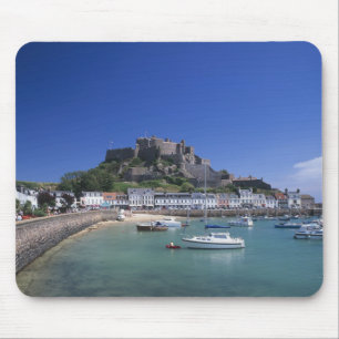 Kasteel Mount Orgueil en haven, Gorey, Jersey Muismat
