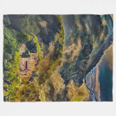 Kasteel Neuschwanstein, Duitsland Acrylkunst Fleece Deken (Voorkant (Horizontaal))