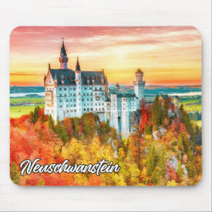 Kasteel Neuschwanstein, Duitsland, in de herfst Muismat
