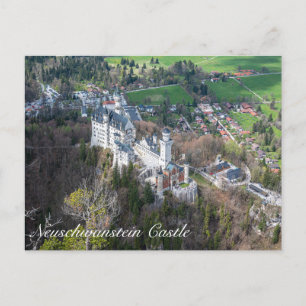 Kasteel Neuschwanstein en Alpenvallei in Duitsland Briefkaart