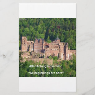 Kasteel Neuschwanstein Frankfurt & Duitse Quote Briefpapier