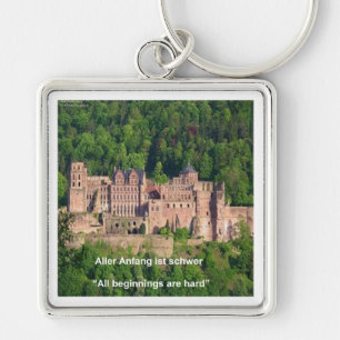 Kasteel Neuschwanstein Frankfurt & Duitse Quote Sleutelhanger