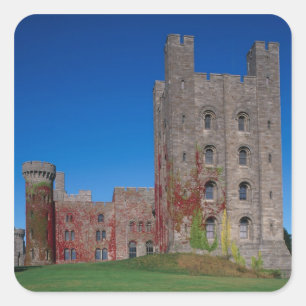 Kasteel Penrhyn, Gwynedd, Wales 2 Vierkante Sticker