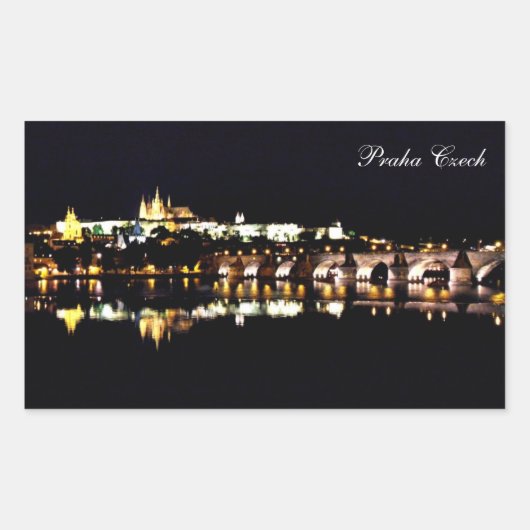 Kasteel Praha Rechthoekige Sticker (Voorkant)
