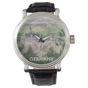 Kasteel Retro Neuschwanstein in Duitsland Horloge