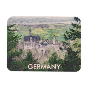 Kasteel Retro Neuschwanstein in Duitsland Magneet