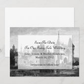 Kasteel Save The Date Trouw Aankondiging (Voorkant / Achterkant)