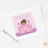 Kasteel Schattige Afro-Amerikaanse prinses Sticker (Envelop)