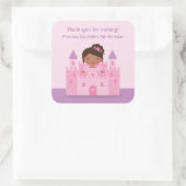 Kasteel Schattige Afro-Amerikaanse prinses Sticker (Tas)