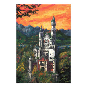 Kasteel Schloss Neuschwanstein Foto Afdruk