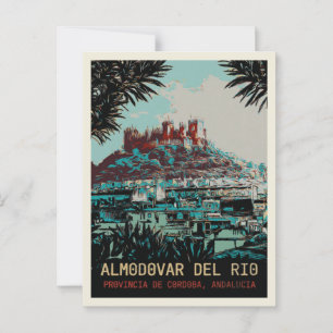 Kasteel van Almodovar del Rio illustratie, Spanje Briefkaart