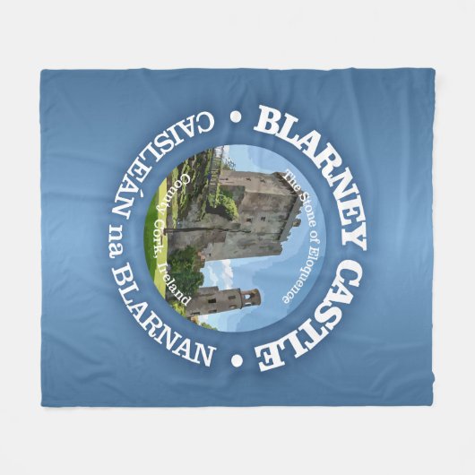 Kasteel van Blarney (rood) Fleece Deken (Voorkant (Horizontaal))