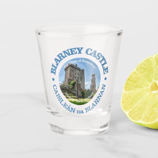 Kasteel van Blarney (rood) Shot Glas (Voorkant)