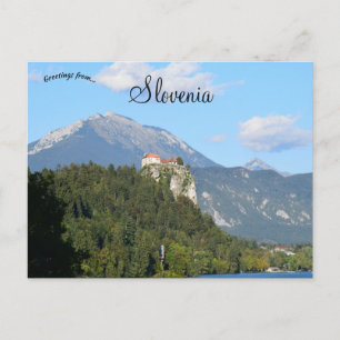 Kasteel van Bled in de Bledmeerregio in Slovenië Briefkaart