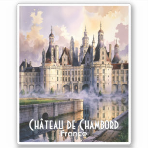 Kasteel van Chambord Loire Frankrijk Aquarel Kaste Sticker