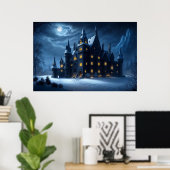 Kasteel van de Hollow Cold Night Poster (Thuiskantoor)