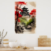 Kasteel van Echoing Hills Poster (Keuken)