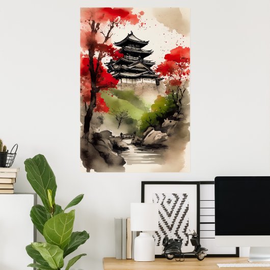 Kasteel van Echoing Hills Poster (Thuiskantoor)