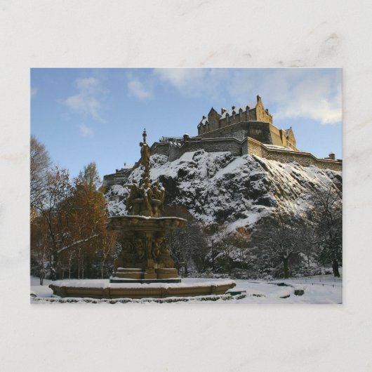 Kasteel van Edinburgh in de winter Briefkaart (Voorkant)