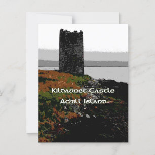 Kasteel van Grace O'Malley op Achill Island Briefkaart
