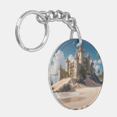 Kasteel van het strand van mogelijkheden sleutelhanger (Voorkant Links)