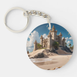Kasteel van het strand van mogelijkheden sleutelhanger