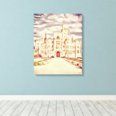 kasteel van Hluboká Canvas Afdruk (Insitu (Houten vloer))