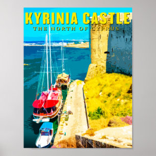 kasteel van kyrenia - Het noorden van cyprus Poster