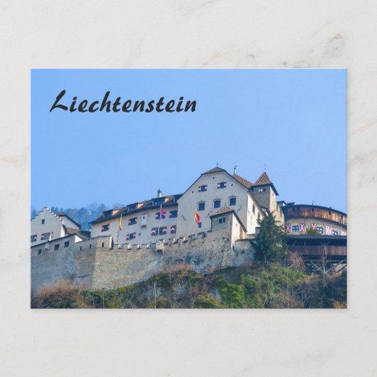 Kasteel van Liechtenstein in Vaduz Briefkaart (Voorkant)