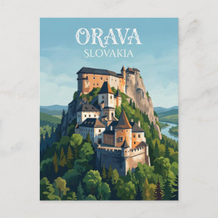 Kasteel van Orava Slowakije Briefkaart