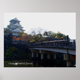 Kasteel van Osaka van Bridge Japan Reisbestemming Poster