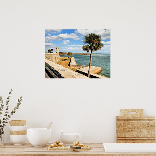 Kasteel van San Marcos, St. Augustine, FL Poster (Keuken)