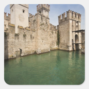 Kasteel van Scaliger, Sirmione, Provincie Brescia, Vierkante Sticker