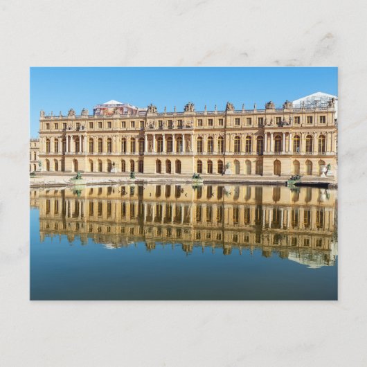 Kasteel Versailles en weerspiegeling in een vijver Briefkaart (Voorkant)