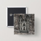 Kasteel Vierkante Button 5,1 Cm (Voorkant /achterkant)