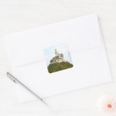 Kasteel Vierkante Sticker (Envelop)