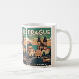 Kasteel Vintage Reizen Praag Tsjechië Geschenken Koffiemok