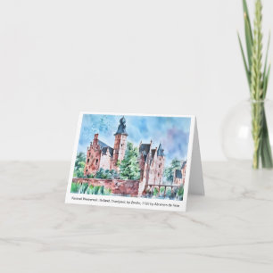 KASTEEL WESTERVELT 1729 A. de Haen tekening. kaart