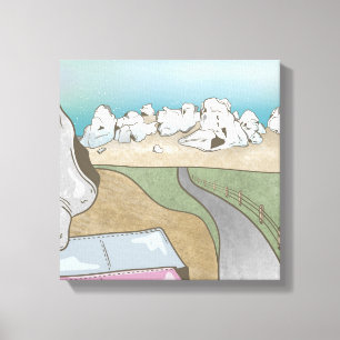 Kasteelheuvel boulderen Nieuw-Zeeland Canvas Afdruk