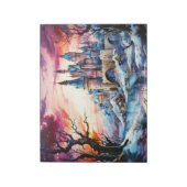 Kasteellandschap Concept Abstract kleurrijk landsc Notitieblok (Gedraaid)