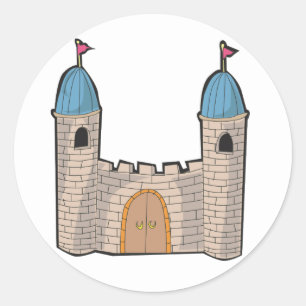 Kasteelstickers Ronde Sticker