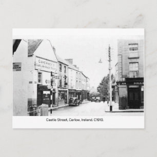 Kasteelstraat in Carlow Town, Oud Ierland Briefkaart