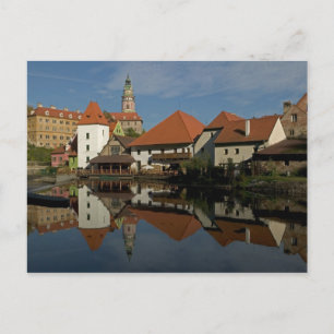 Kasteeltoren, Vltava rivier, Cesky Krumlov, Briefkaart