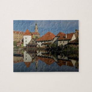 Kasteeltoren, Vltava rivier, Cesky Krumlov, Legpuzzel