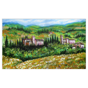 KASTELS IN CHIANTI LANDSCAPE, GEWONE STROOMGEBIEDE STOF
