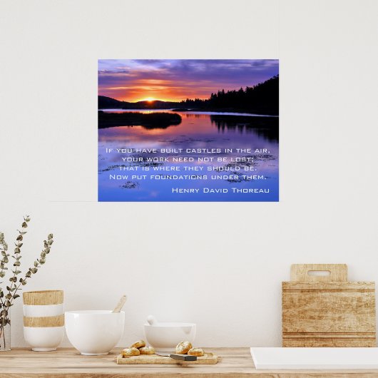 Kasten in de lucht - Thoreau Poster (Keuken)